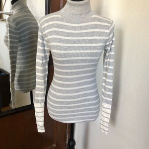 Express Striped Turtleneck